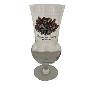 Rainforest Cafe Downtown Disney Anaheim Collectable Hurricane Glass Souvenir